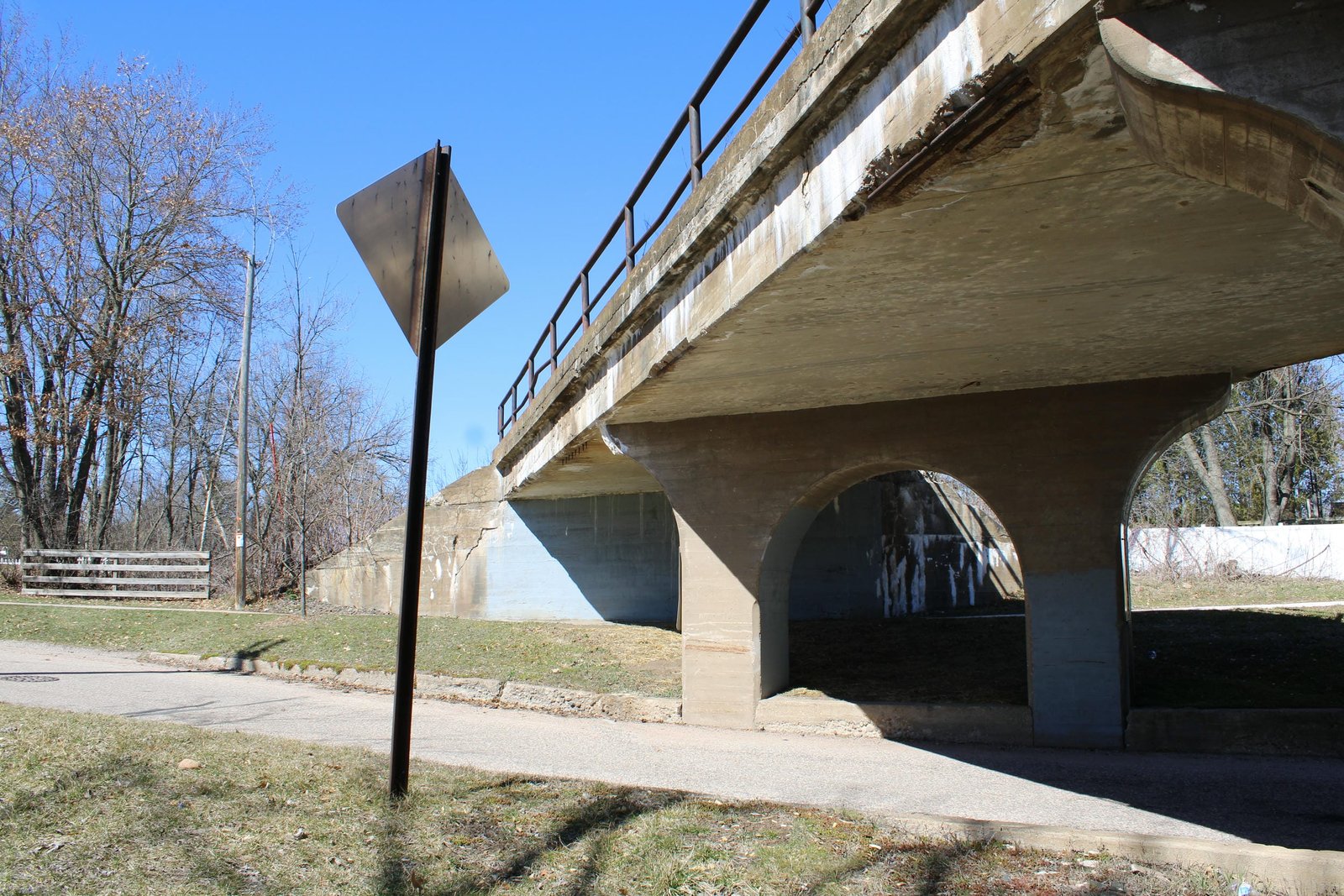 Looking north